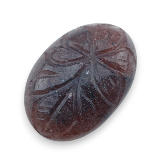 Kwarc truskawkowy kaboszon carving 29x20 mm nr 65