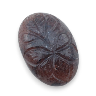 Kwarc truskawkowy kaboszon carving 29x20 mm nr 65