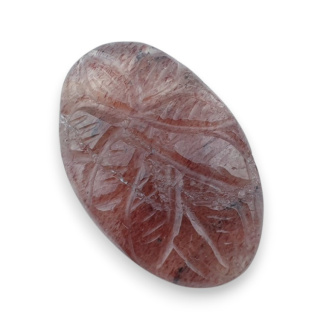 Kwarc truskawkowy kaboszon carving 30x19 mm nr 49