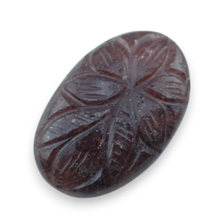 Kwarc truskawkowy kaboszon carving 30x19 mm nr 53