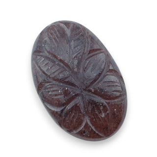Kwarc truskawkowy kaboszon carving 30x19 mm nr 53