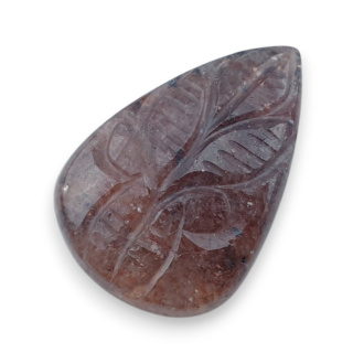 Kwarc truskawkowy kaboszon carving 30x20 mm nr 40
