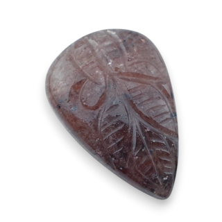 Kwarc truskawkowy kaboszon carving 30x20 mm nr 40
