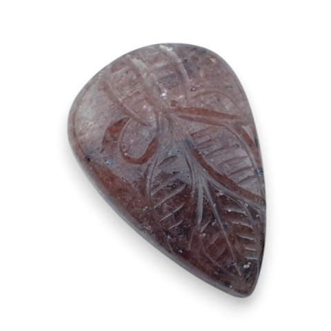 Kwarc truskawkowy kaboszon carving 30x20 mm nr 40 Kwarc truskawkowy kaboszon carving 30x20 mm nr 40