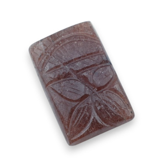 Kwarc truskawkowy kaboszon carving 30x20 mm nr 43