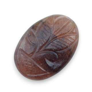 Kwarc truskawkowy kaboszon carving 30x21 mm nr 45