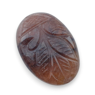 Kwarc truskawkowy kaboszon carving 30x21 mm nr 45