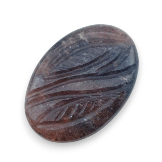 Kwarc truskawkowy kaboszon carving 30x21 mm nr 57