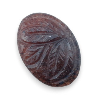 Kwarc truskawkowy kaboszon carving 30x21 mm nr 60