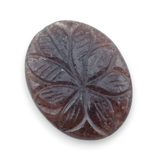 Kwarc truskawkowy kaboszon carving 30x24 mm nr 47