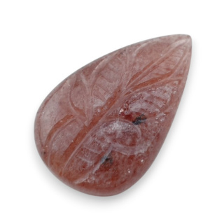 Kwarc truskawkowy kaboszon carving 31x19 mm nr 70