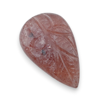 Kwarc truskawkowy kaboszon carving 31x19 mm nr 70