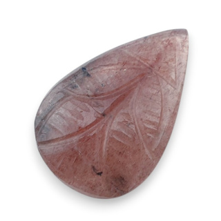 Kwarc truskawkowy kaboszon carving 31x20 mm nr 62