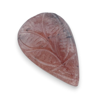 Kwarc truskawkowy kaboszon carving 31x20 mm nr 62