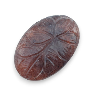 Kwarc truskawkowy kaboszon carving 31x21 mm nr 39