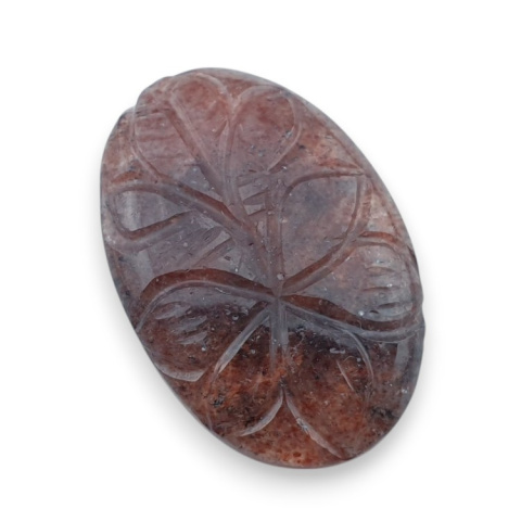Kwarc truskawkowy kaboszon carving 31x21 mm nr 39 Kwarc truskawkowy kaboszon carving 31x21 mm nr 39