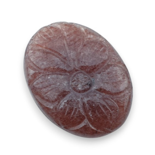 Kwarc truskawkowy kaboszon carving 31x23 mm nr 44