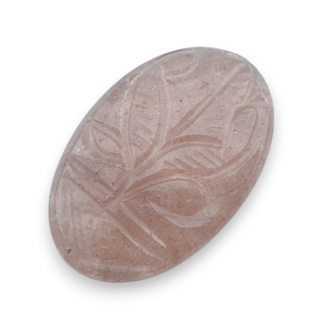 Kwarc truskawkowy kaboszon carving 33x21 mm nr 59