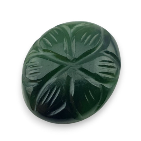 Nefryt kaboszon carving 21x18 mm nr 73 Nefryt kaboszon carving 21x18 mm nr 73