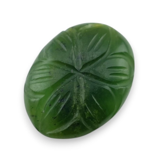 Nefryt kaboszon carving 22x16 mm nr 31