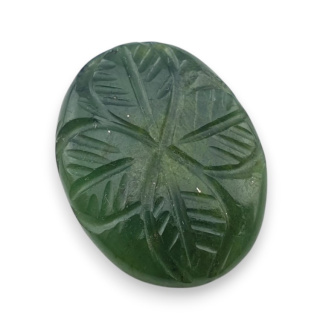 Nefryt kaboszon carving 22x17 mm nr 95