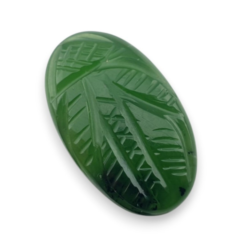Nefryt kaboszon carving 27x16 mm nr 22 Nefryt kaboszon carving 27x16 mm nr 22