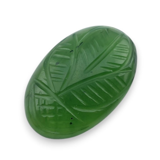 Nefryt kaboszon carving 27x17 mm nr 2