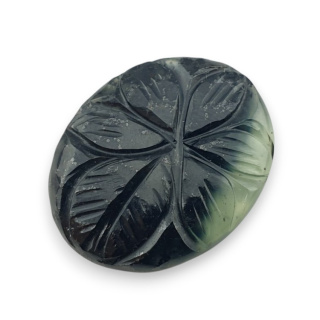 Nefryt kaboszon carving 27x22 mm nr 1