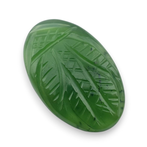 Nefryt kaboszon carving 28x18 mm nr 34 Nefryt kaboszon carving 28x18 mm nr 34