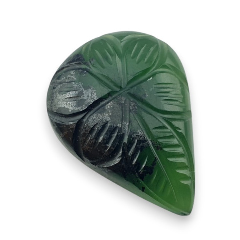 Nefryt kaboszon carving 28x21 mm nr 25 Nefryt kaboszon carving 28x21 mm nr 25