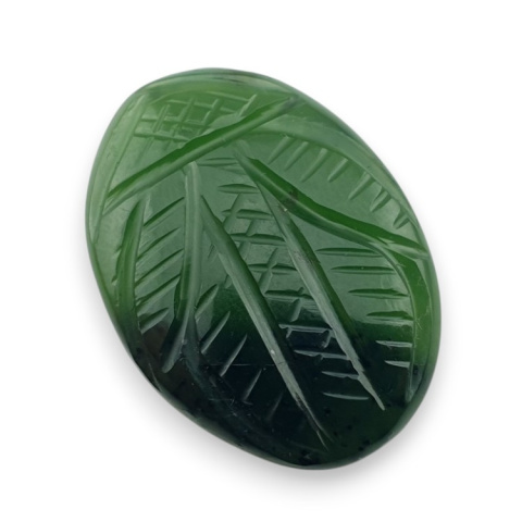 Nefryt kaboszon carving 29x21 mm nr 23 Nefryt kaboszon carving 29x21 mm nr 23