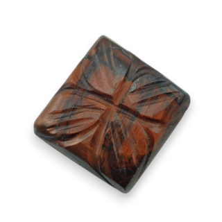 Tygrysie oko czerwone kaboszon carving 17x16 mm nr 71