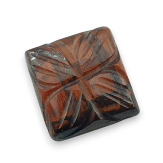 Tygrysie oko czerwone kaboszon carving 17x16 mm nr 71