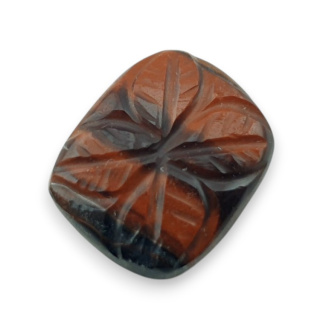 Tygrysie oko czerwone kaboszon carving 19x16 mm nr 76