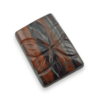 Tygrysie oko czerwone kaboszon carving 22x16 mm nr 6