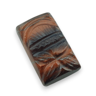 Tygrysie oko czerwone kaboszon carving 23x14 mm nr 15