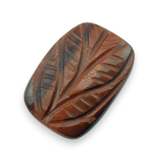 Tygrysie oko czerwone kaboszon carving 23x16 mm nr 44