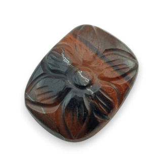 Tygrysie oko czerwone kaboszon carving 23x18 mm nr 38