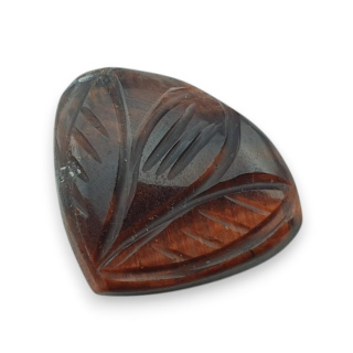 Tygrysie oko czerwone kaboszon carving 23x19 mm nr 77