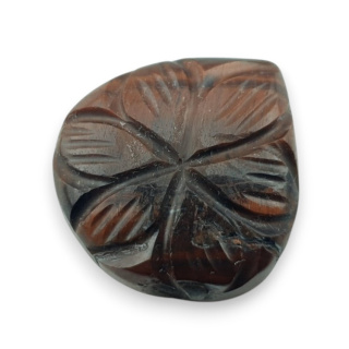 Tygrysie oko czerwone kaboszon carving 23x21 mm nr 18