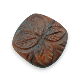 Tygrysie oko czerwone kaboszon carving 23x23 mm nr 19