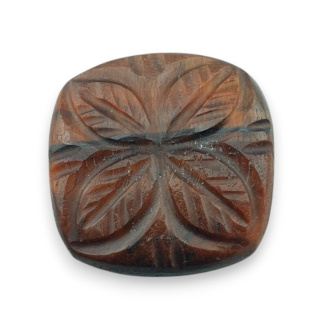 Tygrysie oko czerwone kaboszon carving 23x23 mm nr 19