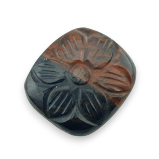 Tygrysie oko czerwone kaboszon carving 24x22 mm nr 63