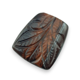 Tygrysie oko czerwone kaboszon carving 25x21 mm nr 2