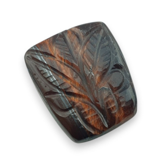 Tygrysie oko czerwone kaboszon carving 25x21 mm nr 2