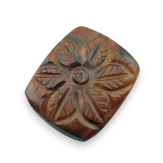 Tygrysie oko czerwone kaboszon carving 25x21 mm nr 56