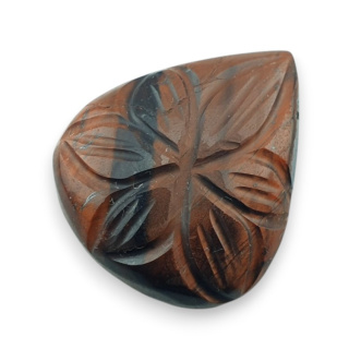 Tygrysie oko czerwone kaboszon carving 25x21 mm nr 7