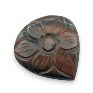 Tygrysie oko czerwone kaboszon carving 25x24 mm nr 32