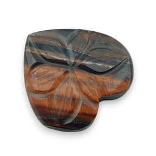 Tygrysie oko czerwone kaboszon carving 25x24 mm nr 42