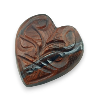 Tygrysie oko czerwone kaboszon carving 25x24 mm nr 51